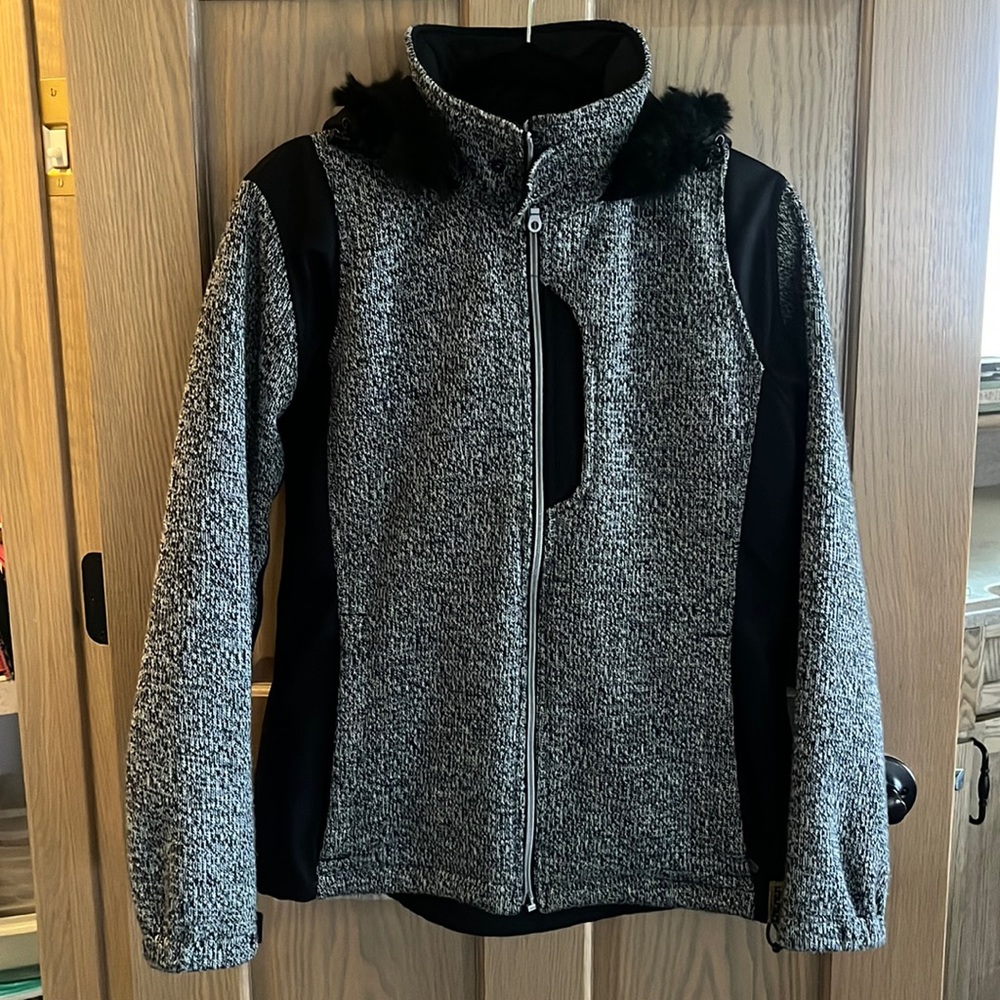 Five fifty five black and white jacket